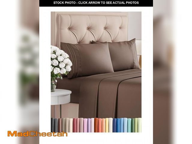 Lot 74-12217449 - King Size 4 Piece Sheet Set - Comfy Breathable &amp; Cooling Bed Sheets Set - Hotel Luxury Bedding f...