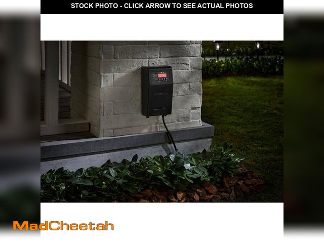 Lot 74-14410569 - Hampton Bay Low-Voltage 120-Watt Plastic Housing Landscape Lighting Transformer with Dusk to Dawn Op...