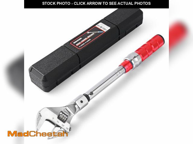 Lot 74-13966890 - wanlvkang Adjustable Torque Wrench open end, 5 to 30 Nm 30mm Open End Torque Wrench with Click and C...