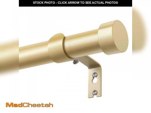 Lot 74-11552084 - KAMANINA Gold Curtain Rods for Windows 48 to 84 Inch (4-7 Feet), 1 Inch Heavy Duty Curtain Rod, Mode...
