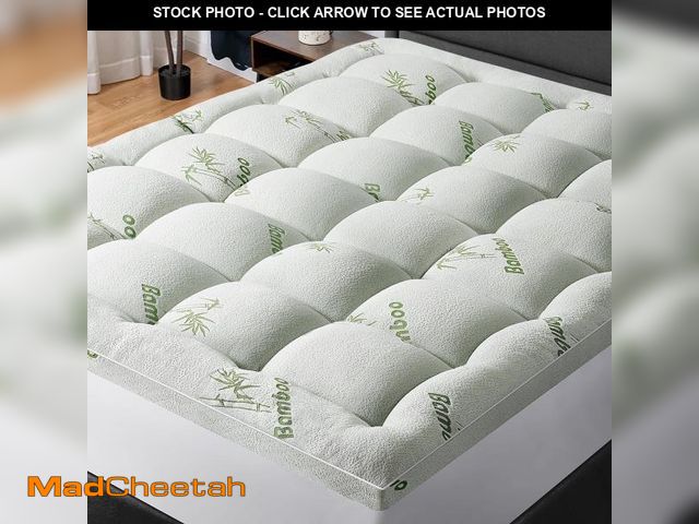 Lot 74-12512152 - Mattress Topper Queen Size Bed,Bamboo Extra Thick Mattress Pad Cover Soft Plush Noiseless Down Alter...