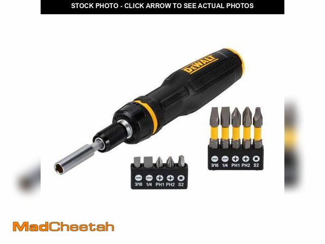Lot 74-14255368 - *MISSING PIECES* DEWALT Max Fit Telescoping Ratcheting Multi-Bit Combination Screwdriver Set (10-Pie...