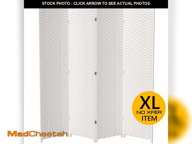 Lot 74-12746730 - RED LANTERN 7 ft. White 4-Panel Room Divider - UNUSED