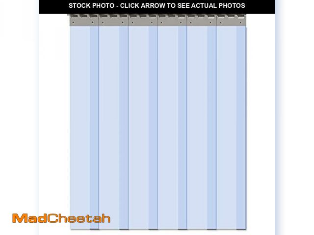 Lot 74-6800087 - VIZ-PRO 6PCS Strip Door Curtain, 84" Height X 36" Width, 0.08 Inch Thickness Standard Clear PVC Curt...