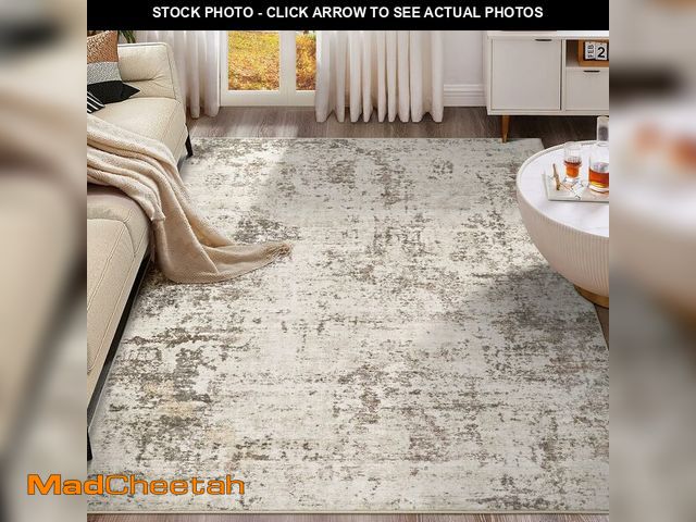 Lot 74-12718223 - UERMEI 5x8 Area Rug Living Room Rugs - Washable Neutral Modern Abstract Soft Thin Large Rug Indoor F...