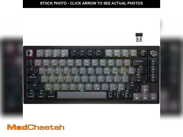 Lot 74-14597565 - Corsair K65 Plus Wireless RGB 75% Mechanical Gaming Keyboard Ã¢â¬â Black/Gray - UNUSED