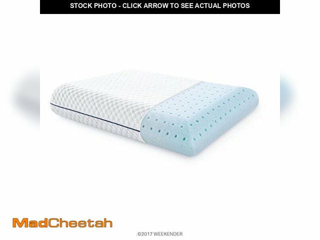 Lot 74-12633463 - Weekender Gel Memory Foam Pillow - Queen Size - 1-Pack - Medium Plush Feel - Neck and Shoulder Suppo...
