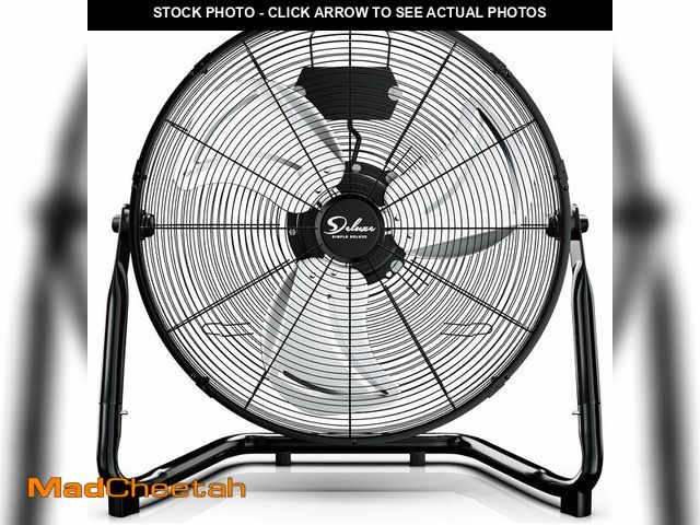 Lot 74-13042407 - Simple Deluxe 12 Inch 3-Speed High Velocity Heavy Duty Metal Industrial Floor Fans Quiet for Home, C...