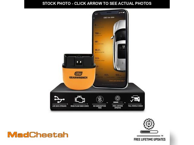 Lot 74-13691705 - GEARWRENCH OBD2 Bluetooth Diagnostic Tester with GWSCAN App and Free Lifetime Software Updates - UNU...