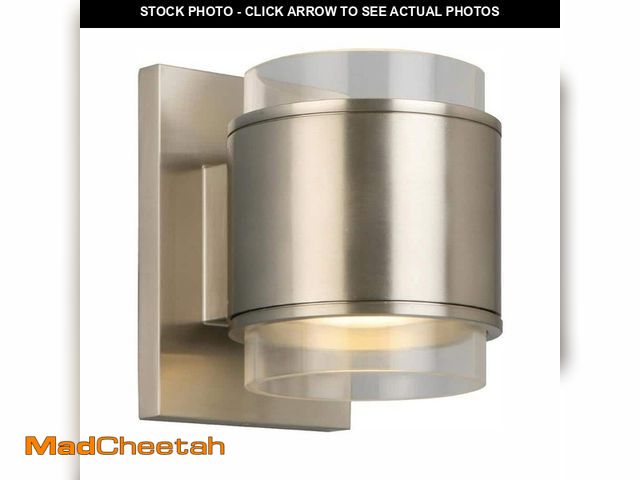 Lot 74-12852124 - Home Decorators Collection Upton Brushed Nickel LED Sconce - UNUSED
