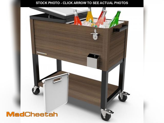 Lot 74-12160251 - Permasteel Party Cooler with Divider, Spacious 80-Qt Capacity, Chills 36hrs, Rolling Ice Chest for I...