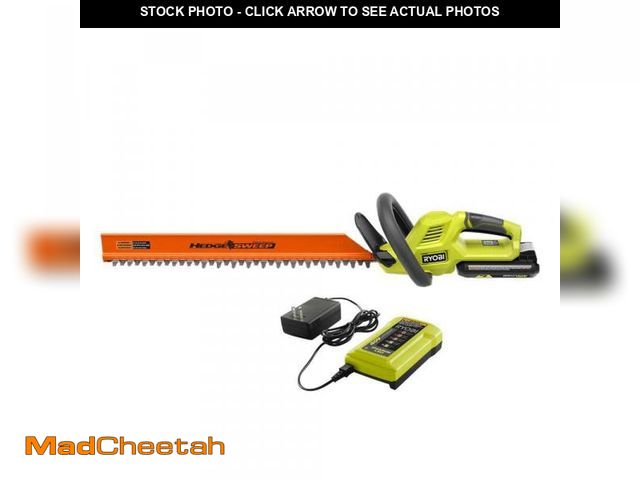 Lot 74-12173244 - RYOBI 40V 24 in. Cordless Battery Hedge Trimmer with 2.0 Ah Battery and Charger - UNUSED