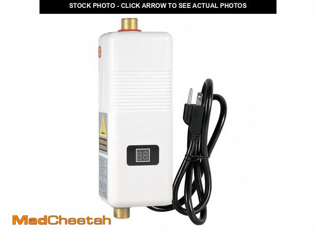 Lot 74-13054533 - KingFurt 110V 3000W Tankless Electric 3-Second Instant Hot Water Heater For Kitchen and Bathroom - U...