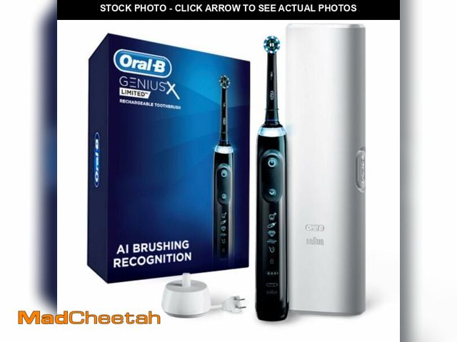 Lot 74-12704387 - Oral-B Genius X Limited Rechargeable Electric Toothbrush with 1 Replacement Brush Head, Travel Case,...