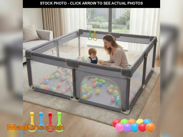 Lot 74-13546826 - Orian Baby Playpen 50x50 Large Play Yard for Babies and Toddlers, Indoor Outdoor Playpen, Sturdy Bab...