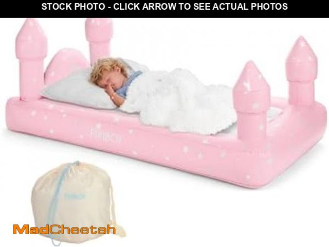 Lot 74-12399055 - FUNBOY Kids Pink Castle Sleepover Travel Bed &amp; Air Mattress. Perfect for Sleepovers. Includes Ca...