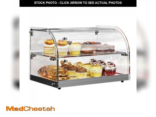 Lot 74-12392362 - 1.59 Cu.ft Malphi Large Pastry Display Case Countertop | Commercial Bakery Display Stand Cupcake Hol...