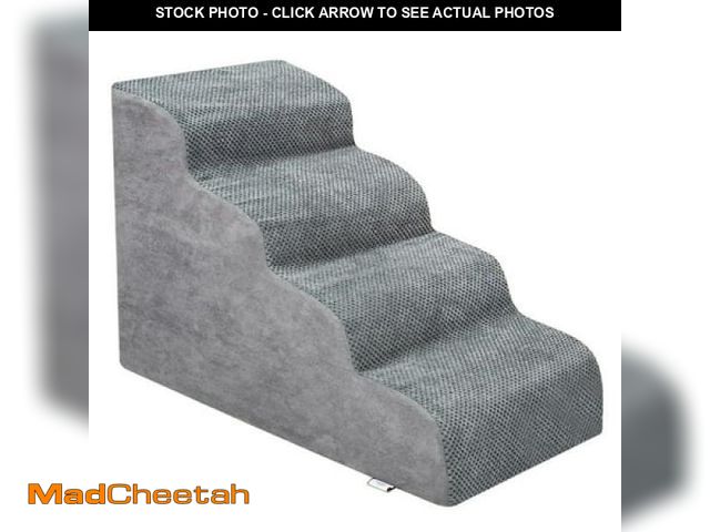 Lot 74-12270863 - Dog Stairs Non-Slip Pet Ramp Stairs Dog Ramp for Bed Pet Dog Steps 4 Tiers Training Stairs Removable...