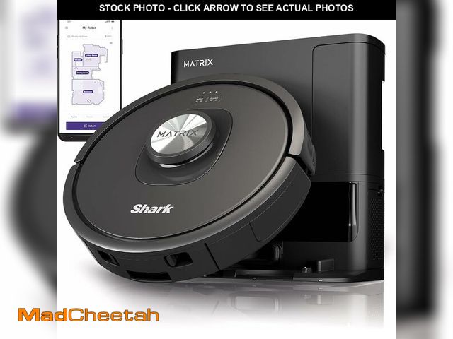 Lot 74-13087229 - Shark RV2310AE Matrix Self-Emptying Robot Vacuum with Bagless, 45-Day Capacity, Self-Cleaning Brushr...