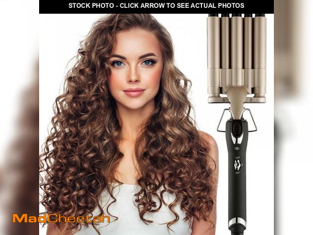 Lot 74-12307462 - Hair Crimper Iron 5 Barrel Curling Iron Wand, 0.6 Inch Hair Waver Curler Ceramic Tourmaline Hair Sty...