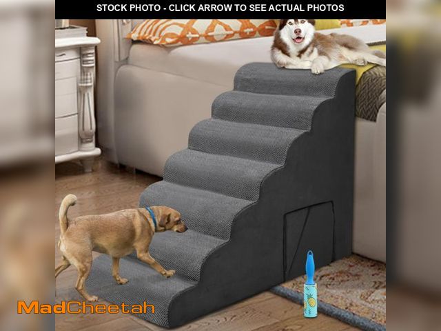 Lot 74-12164265 - Dog Stairs &amp; Steps for High Beds 30-36 inches High Tall for Large Medium Dogs, LitaiL 30inch 7 S...