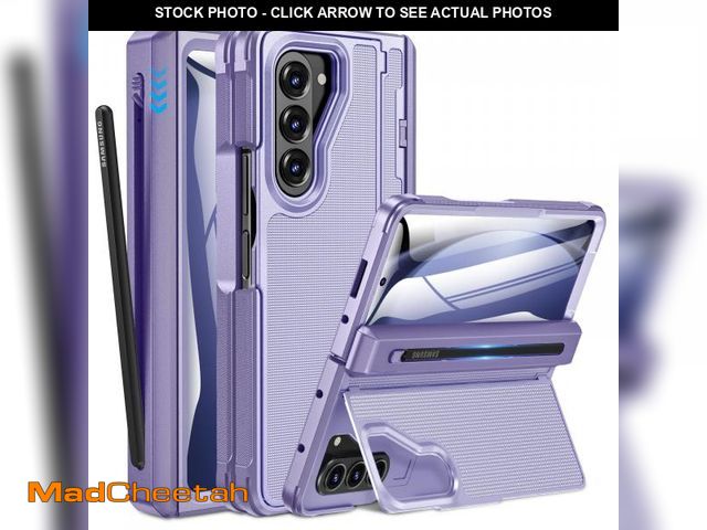 Lot 74-12434076 - Caka for Samsung Galaxy Z Fold 5 Case [Thinner S Pen Holder] [Invisible Kicktand] [Hinge Protection]...