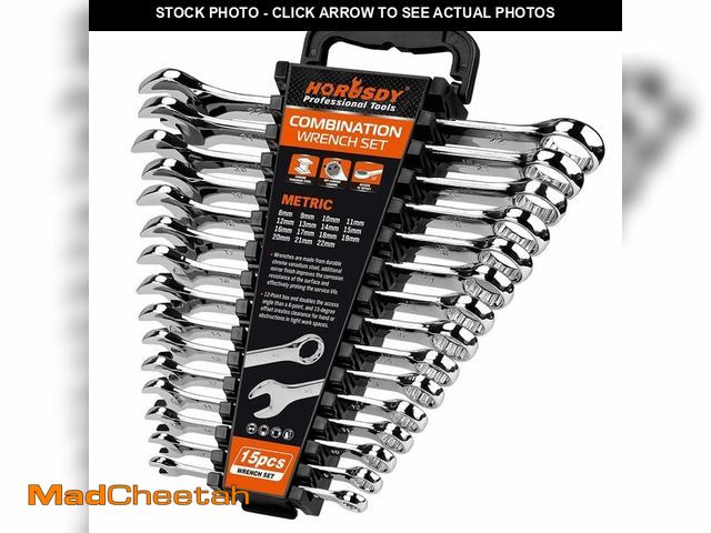 Lot 74-13715767 - HORUSDY 15-Piece Metric Wrench Sets, Premium Combination Wrench Set Metric 8-22mm, Max Torque, 12-Po...