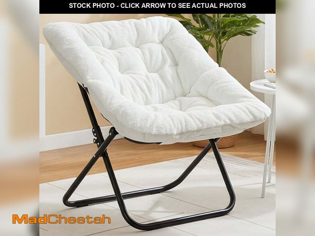 Lot 74-14353163 - EDX Comfy Chair for Adults, Soft Faux Fur Folding Lounge for Bedroom Living Room Dorm Rooms Flexible...