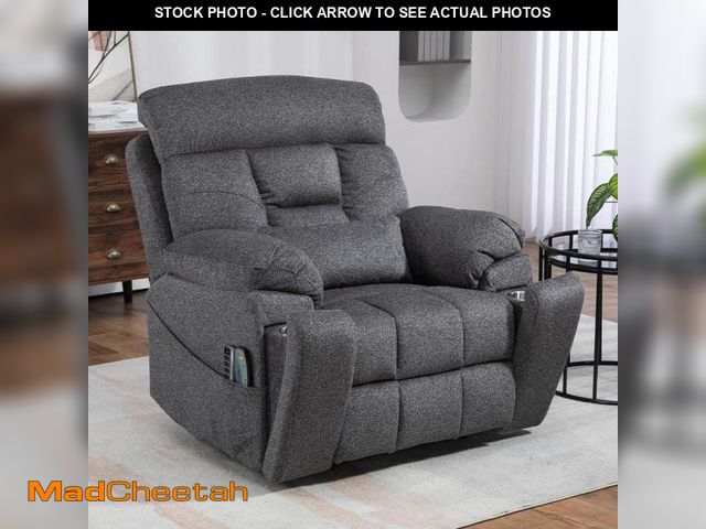 Lot 74-12251802 - YOFE Upgraded Flagship 4-Motor Independent Control Oversized 180ÃâÃÂ° Lay Flat Gray Chenille Ele...