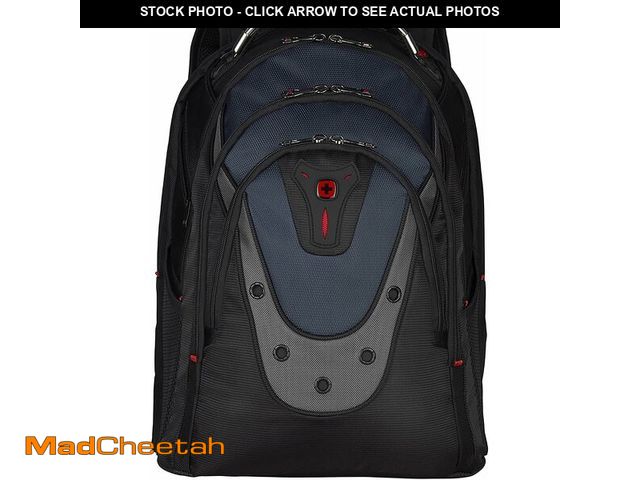 Lot 74-13844930 - Wenger Ibex 17 inch Laptop Backpack, Men's and Women's Laptop Bag, Black/Gray/Blue - UNUSED