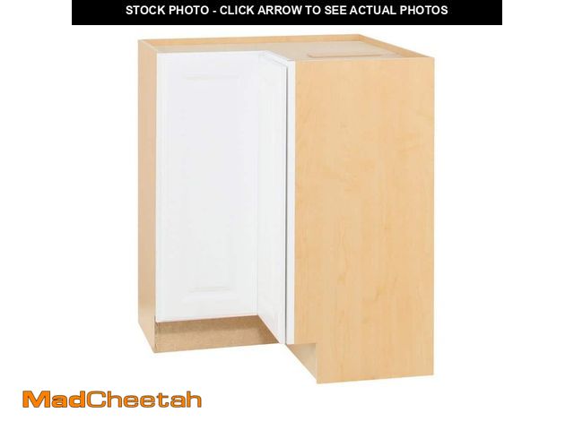 Lot 74-13649583 - Hampton Bay Hampton 36 in. W x 16.5 in. D x 34.5 in. H Assembled Corner Lazy Susan Base Kitchen Cabi...