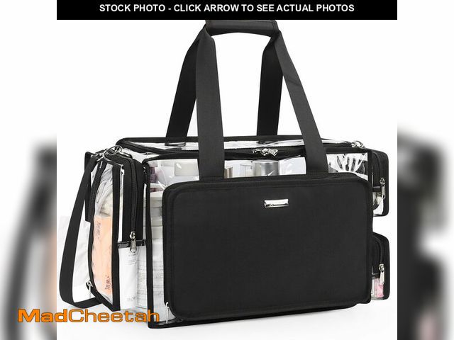 Lot 74-14301565 - Relavel Clear Makeup Bag Extra Large Makeup Artist Kit Set, Cosmetic Storage Organizer Hair Stylist ...