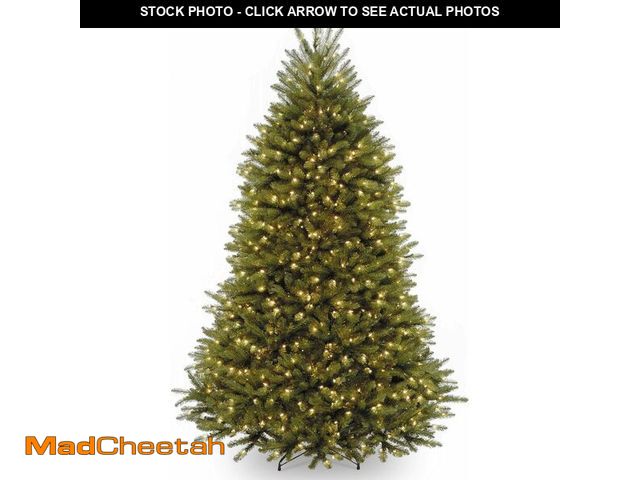 Lot 74-13582554 - National Tree Company 7.5 ft Pre-Lit Dunhill Fir Artificial Christmas Tree, 600 Clear Lights, 2,189 ...