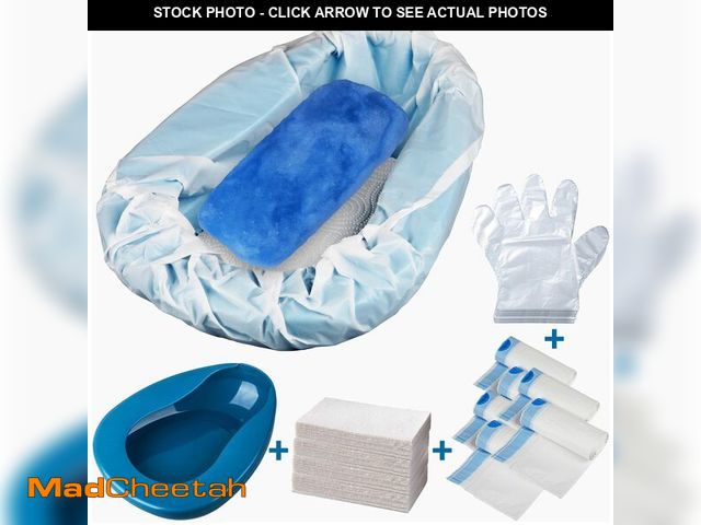 Lot 74-14429313 - MINIVON Bedpan Set with 30 Disposable Liners, Super Absorbent Pads and Gloves - Pack 30 Count - Bed ...