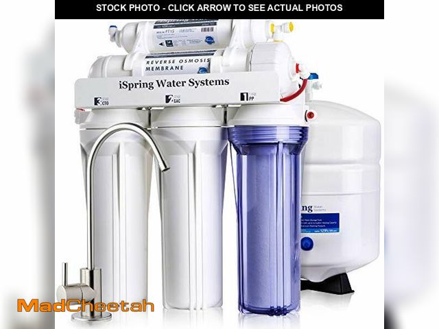 Lot 74-12664401 - iSpring RCC7, NSF Certified, High Capacity Under Sink 5-Stage Reverse Osmosis Water Filter, RO Drink...