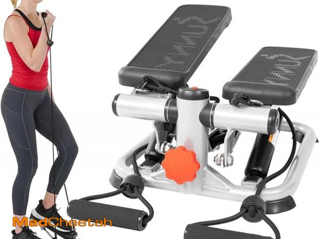 Lot 74-6821551 - (MISSING HANDLES) Sunny Health &amp; Fitness Total Body Step Machine SF-S0978 Gray - UNUSED