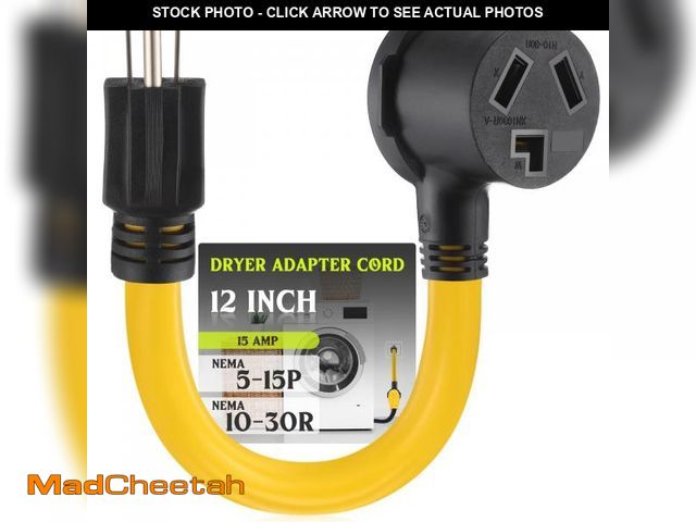 Lot 74-11552088 - Kanayu NEMA 5-15P to 10-30R 15Amp Dryer Adapter Cord Compatible Female Power Adapter 15 Amp 3 Prong ...