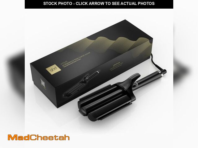 Lot 74-12801802 - GHD Wave Triple Barrel Hair Waver, Black, Professional Ceramic Styling Tool for Beach Waves, 1.3 Inc...