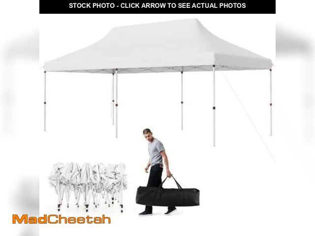 Lot 74-12144333 - GVDV 10 X20  Pop up Canopy Tent  Upgraded Straight Leg Instant Canopy Shelter Gazebo  UPF 50+ All Se...