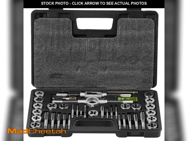 Lot 74-14182627 - SKYSHALO Tap and Dies Set, Blade Length 8 in. Include Metric Size, Bearing Steel, Essential Threadin...