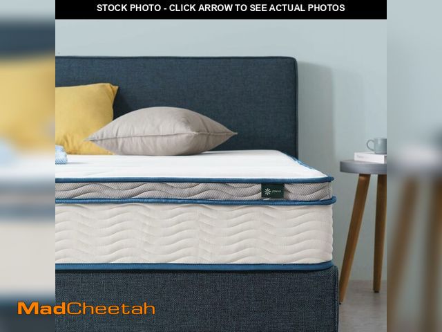 Lot 74-14610383 - Zinus 10 Inch Spring Sensation Hybrid Mattress [New Version], Queen, Fiberglass Free, Medium Firmnes...