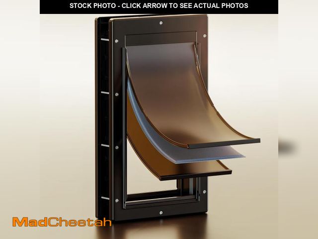 Lot 74-12487124 - 3-Flap Dog Door,Doggy Doggie Door,Cat Door for Install in Interior and Exterior Doors or Wall,Insula...