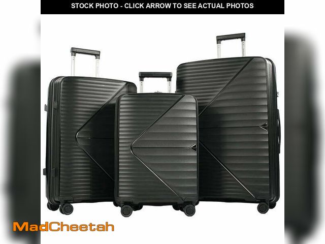 Lot 74-14352171 - Smicure Luggage Sets 3 Piece with Spinner Wheel, Hardside Suitcase Set with TSA Lock, Lightweight Tr...