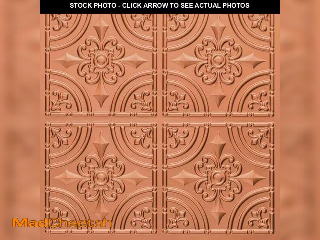 Lot 74-12028729 - From Plain To Beautiful In Hours 210-24x48 Laurel Wreath PVC 2' x 4' Glue-up or Lay-in Ceiling Tile,...