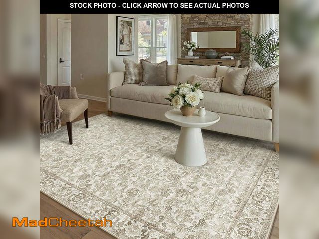 Lot 74-12768143 - BERTHMEER Vintage Brown Large Area Rugs 8âx10' Clearance for Living Room Bedroom Office Dining Roo...