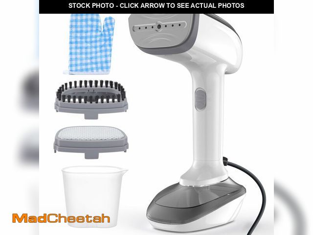 Lot 74-13523465 - Powerful Handheld Fabric Steamer - 1800W with Fast Ceramic Heat-Up Plate 2-in-1 Ironing &amp; Wrinkl...