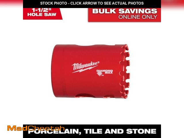 Lot 74-13799981 - Milwaukee 1-1/2 in. Diamond Max Hole Saw - UNUSED