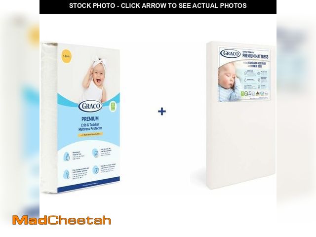 Lot 74-12664345 - Graco Premium Crib Mattress &amp; Protector Value Bundle (1-Pack) - Includes GREENGUARD Gold Certifi...