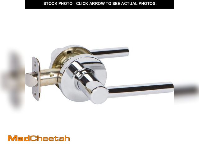 Lot 74-14261531 - DELANEY HARDWARE RD Series Contemporary Style Polished Chrome Straight Hall/Closet Door Lever - UNUS...