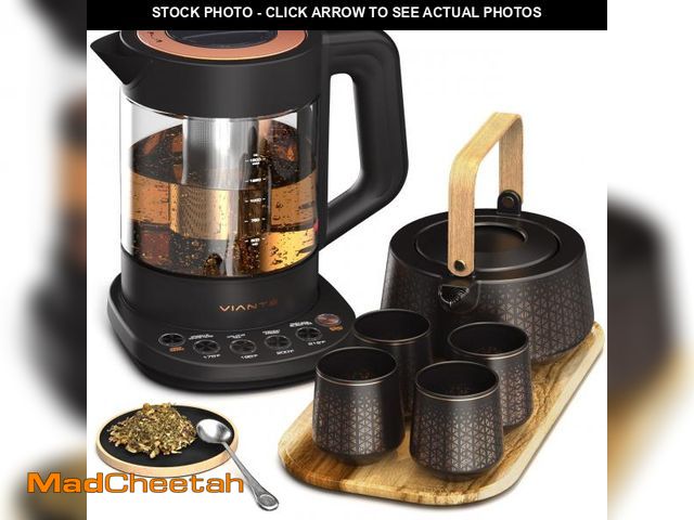 Lot 74-11558493 - ViantÃ© Luxury Tea Set. Electric Kettle with Tea Infuser for Loose Leaf Tea And Ceramic Serving Set....